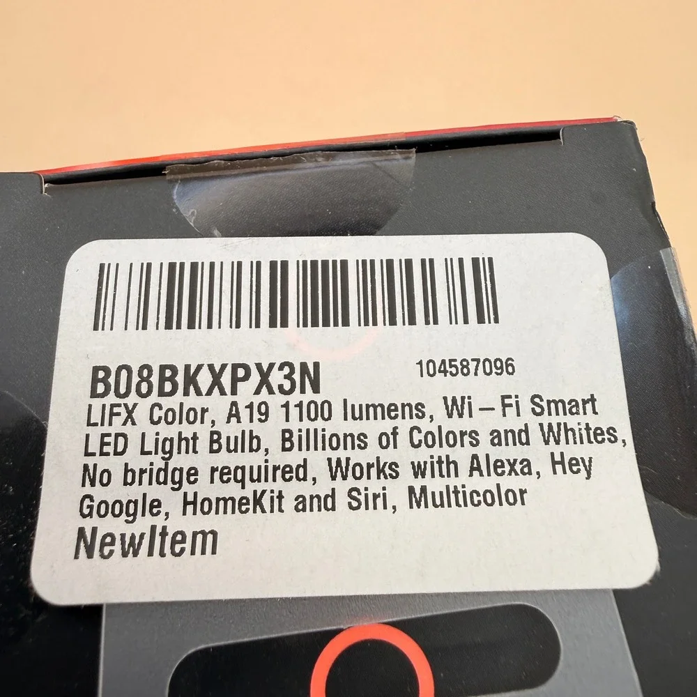 LIFX Color, A19 1100 lumens, Wi-Fi Smart LED Light‎ Bulb, Billions of Colors and